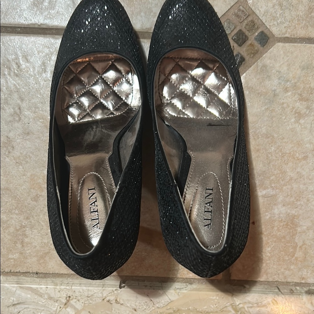 Alfani Women's Sparkling Black Loafers